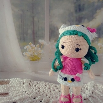 amigurumi şeker kız